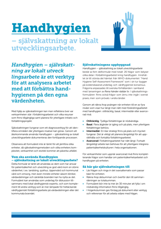 Rena händer räddar liv: Handhygien – självskattning av lokalt utvecklingsarbete