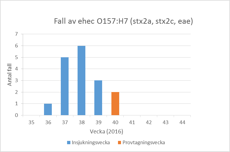 Fall av ehec till vecka 40