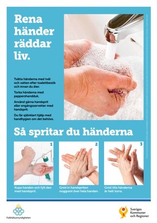 Så spritar du händerna (Affisch A4)