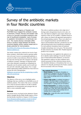 Survey of the antibiotic markets in four Nordic countries